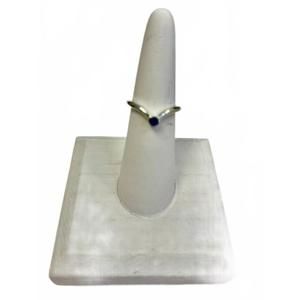 NEW DUNE JEWELRY women's chevron ring in blue sea glass